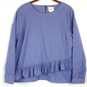 Maeve Ramona Asymmetrical Ruffle Blouse